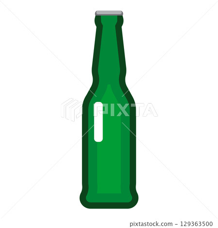 Green beer bottle icon. Vector Green beer bottle icon. Vector 129363500