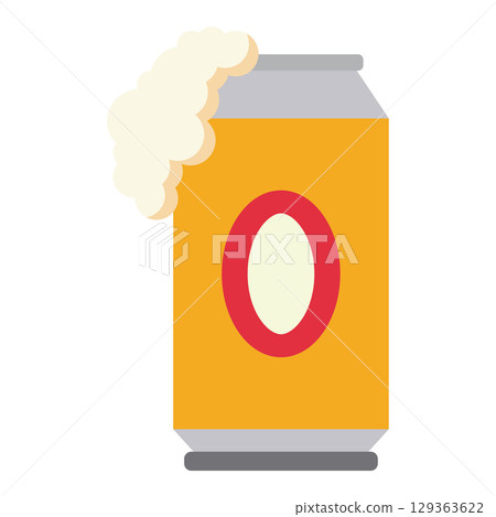 Foamy zero beer can. Vector Foamy zero beer can. Vector 129363622