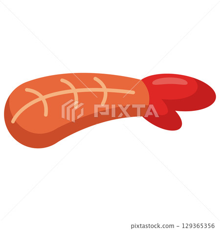 Japanese grilled fish icon. Vector 129365356