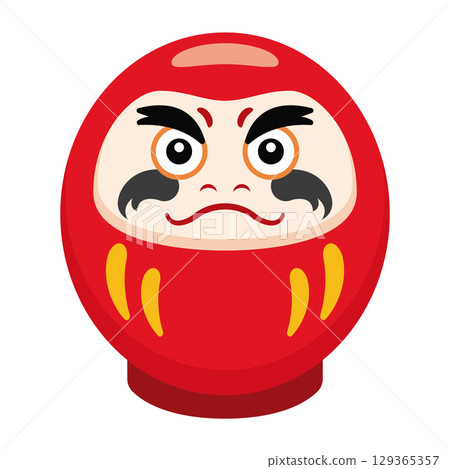 Japanese daruma doll icon. Vector 129365357