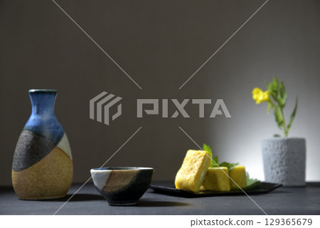 清酒日式形象 清酒日式形象 129365679