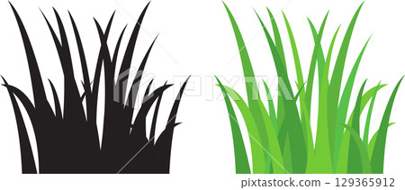 簡單的草插圖 129365912