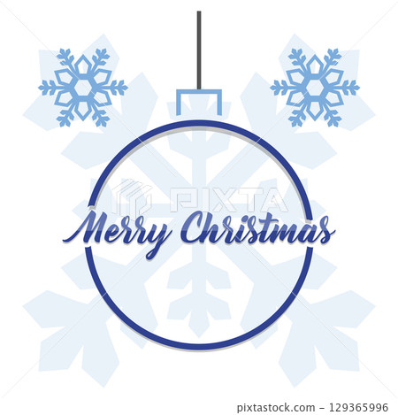 Christmas ornament Merry Christmas. Vector 129365996