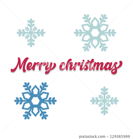 Merry Christmas with snowflakes. Vector Merry Christmas with snowflakes. Vector 129365999