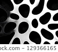 3D paper cut art of abstract wavy patterns in black and white | Abstract, wave, paper, black and white, three-dimensional, pattern 129366165