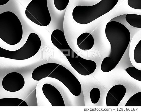 3D paper cut art of abstract wavy patterns in black and white | Abstract, wave, paper, black and white, three-dimensional, pattern 3D paper cut art of abstract wavy patterns in black and white | Abstract, wave, paper, black and white, three-dimensional, pattern 129366167