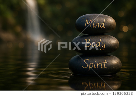 Balanced Zen Stones Inspiring Mindful Living and Stress Reduction. Peace and mindfulness 129366338