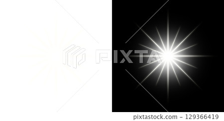 閃耀星光效果，左邊半透明，右邊半黑色背景 129366419
