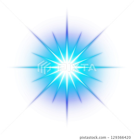 Blue starlight effect on transparent background Blue starlight effect on transparent background 129366420