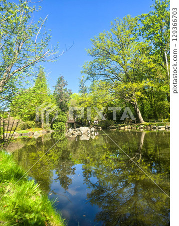 River View Flowing Through a Spring Park River View Flowing Through a Spring Park 129366703