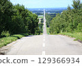 Scenery of the road to heaven_Hokkaido 129366934