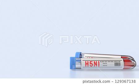 The Blood Tube for avian influenza or bird flu concept 3d Rendering. The Blood Tube for avian influenza or bird flu concept 3d Rendering. 129367138