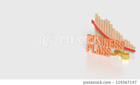 The Business plans and coins for strategy concept 3d Rendering. The Business plans and coins for strategy concept 3d Rendering. 129367147