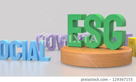 The ESG for ecology or environment concept 3d Rendering. The ESG for ecology or environment concept 3d Rendering. 129367155