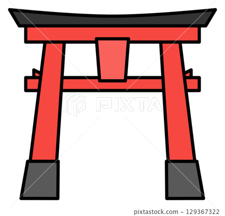 Mysterious torii gate illustrations for talismans and barriers at shrines and temples Mysterious torii gate illustrations for talismans and barriers at shrines and temples 129367322