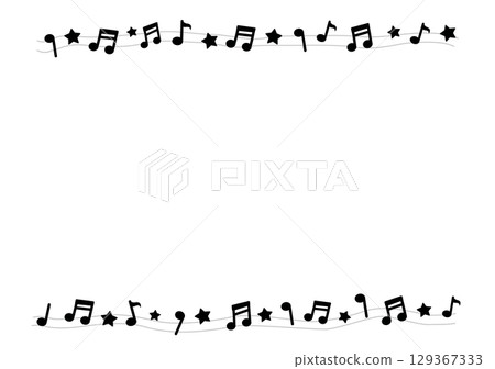 黑色音符上下框架 129367333