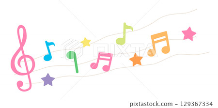 Illustration of colorful notes 129367334