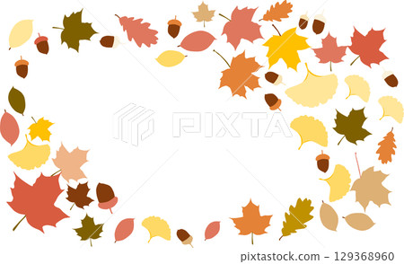 下落的葉子的例證在秋天 129368960