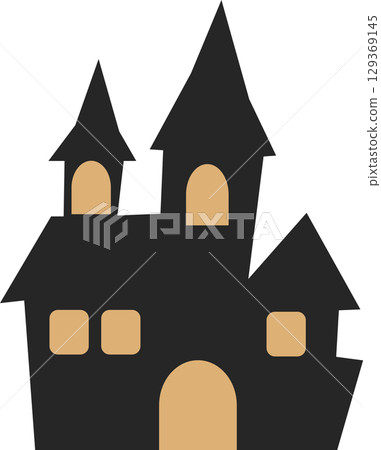 Castle illustration (night, Halloween) Castle illustration (night, Halloween) 129369145