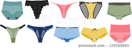 Pants illustration set Pants illustration set 129369693