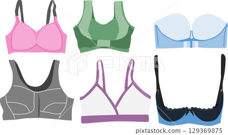 胸罩插圖集 129369875
