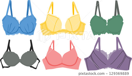 Bra illustration set 129369889
