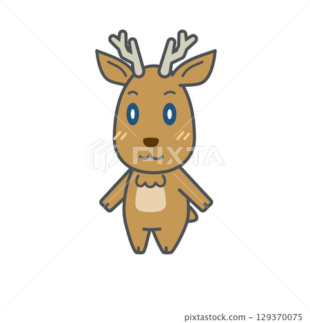 Deer illustration (male, normal landscape orientation) 129370075