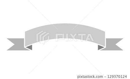 Simple arched ribbon heading title frame material, gray, vector, transparent png 129370124
