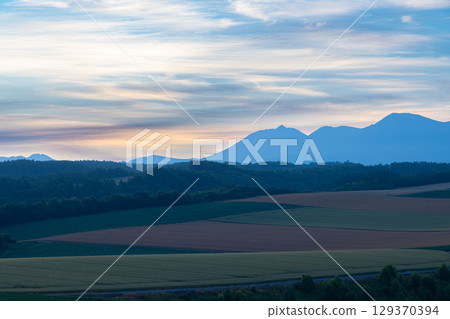 Kamifurano Town, Hokkaido - View from Hinode Park - Kamifurano Town, Hokkaido - View from Hinode Park - 129370394