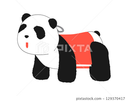 Pop panda car illustration 129370417