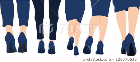 高跟鞋圖形插圖 129370638