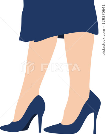 High heels graphic illustration 129370641