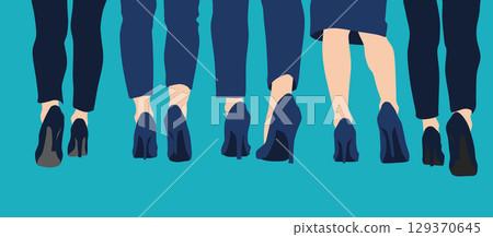 High heels graphic illustration 129370645