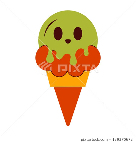 vector illustration, flat design. ice cream 129370672