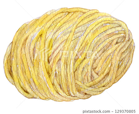 水彩插圖:新鮮麵條,新鮮拉麵 水彩插圖:新鮮麵條,新鮮拉麵 129370805