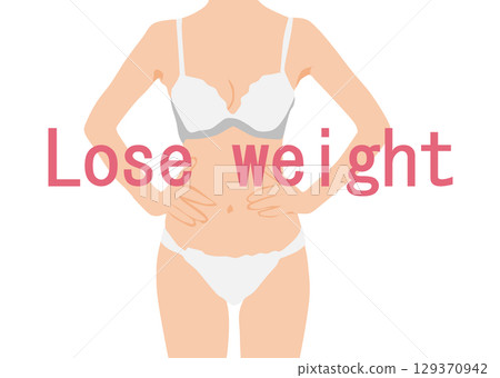 Illustration of a woman on a diet Illustration of a woman on a diet 129370942