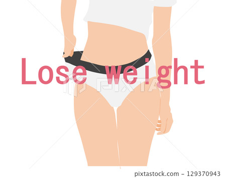 Illustration of a woman on a diet Illustration of a woman on a diet 129370943
