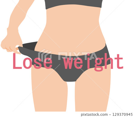 Illustration of a woman on a diet Illustration of a woman on a diet 129370945