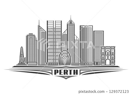 Vector illustration of Perth 129372123