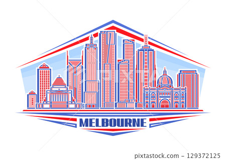 Vector illustration of Melbourne 129372125