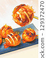 Illustration of takoyaki 129372470