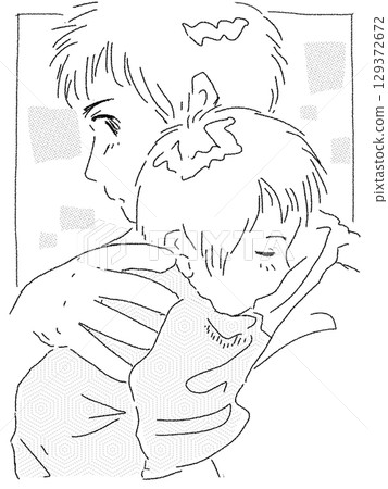 爸爸拍拍寶寶的肩膀 爸爸拍拍寶寶的肩膀 129372672