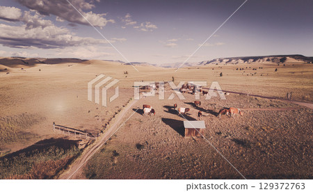 Old American landscape photography 129372763