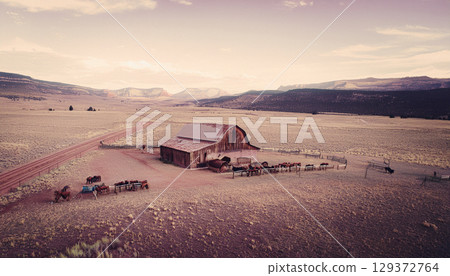 Old American landscape photography 129372764