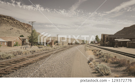 Old American landscape photography 129372776