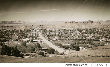 Old American landscape photography 129372791