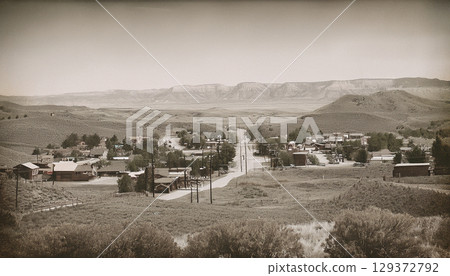 Old American landscape photography 129372792