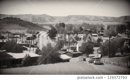 Old American landscape photography 129372793