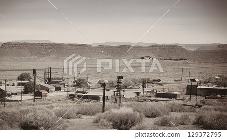 Old American landscape photography 129372795