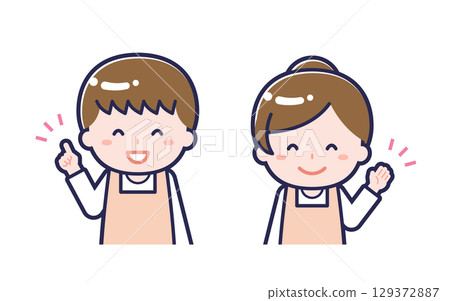 Nursery teacher / Duo / Male and female 01 129372887